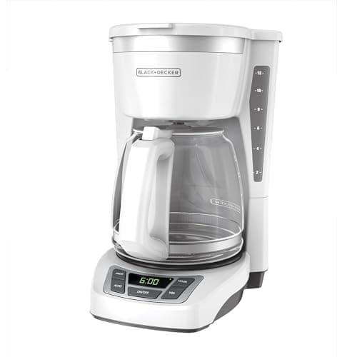 BLACK+DECKER CM1160W-1 CM1160W 12-Cup Programmable Coffeemaker, White/Stainless Steel - image 1 of 6
