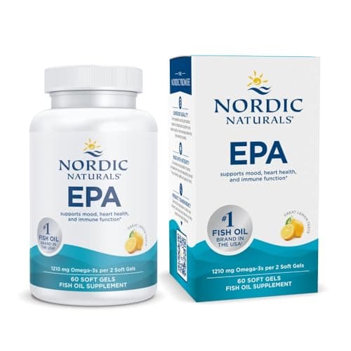 Nordic Naturals EPA, Lemon - 60 Soft Gels - 1210 mg Omega-3 - High-Intensity EPA Formula for Positive Mood, Heart Health & Healthy Immunity - 30 Servings - image 1 of 1