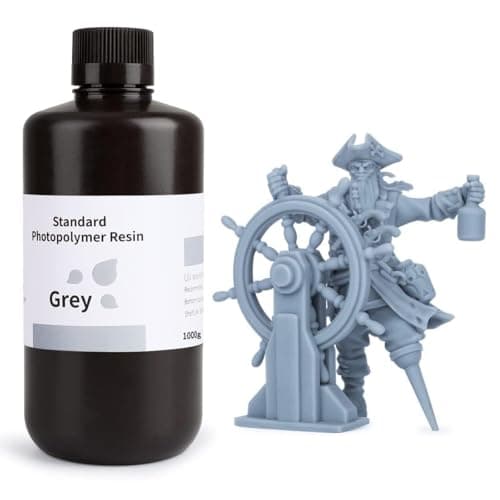 ELEGOO Standard Photopolymer Resin LCD UV-Curing Resin 405nm 3D Printer Resin for Mars Saturn Jupiter MSLA DLP LCD 3D Printing Grey 1000g - image 1 of 1