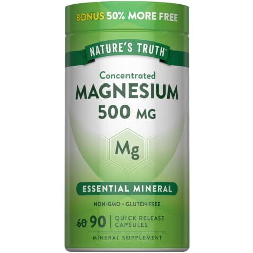Nature's Truth Magnesium Oxide 500mg Capsules | 90 Count - image 1 of 7