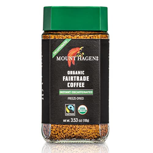 Mount Hagen 3.53oz Organic Freeze Dried Instant Decaf Coffee | Eco-friendly, Fairtrade Decaf Coffee Made From Organic Medium Roast Arabica Beans [3.53oz Jar] - image 1 of 1