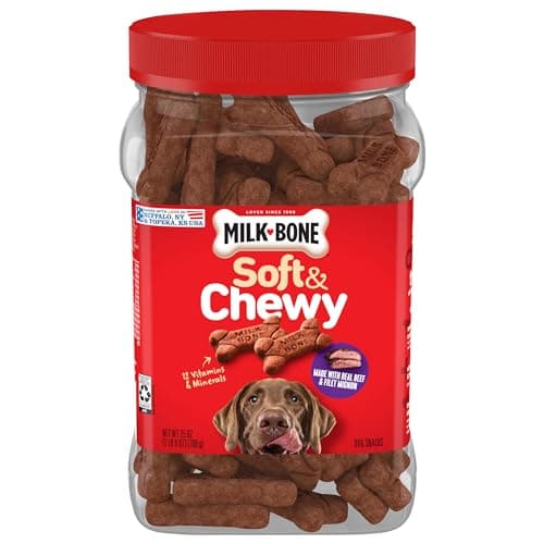 Milk-Bone Soft & Chewy Dog Treats, Beef & Filet Mignon Recipe, 25 Ounce - image 1 of 1