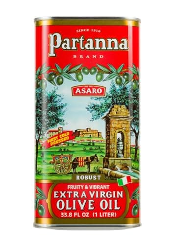 Partanna Robust Extra Virgin Olive Oil - Premium 100% Castelvetrano Oil-High Polyphenol-First Cold Pressed - Early Harvest in Sicily - Award Winning Italian EVOO -Monovarietal -33.8 fl oz (1 L) Tin - image 1 of 1