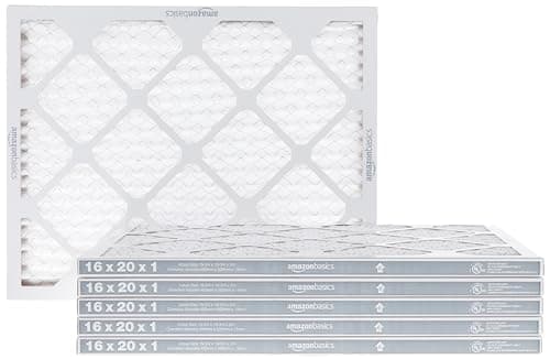 Amazon Basics 16x20x1 Air Filter 6-Pack, MERV 8 AC Furnace Filters, Allergy Control, Removes Dust, Lint and Pollen, Electrostatic (Actual Size: 15.75" x 19.75" x 0.75") - image 1 of 1