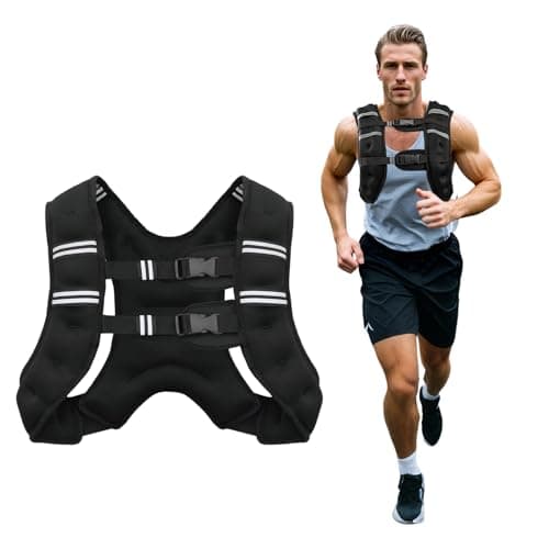 Poudee Weighted Vest, 20LB Weight Vest for Men Women, Body Weight Vests Adjustable with Reflective Stripe for Strength Training, Running, Training Workout, Jogging, Walking - 20LB - image 1 of 7