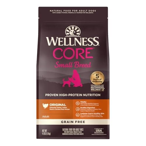 Wellness CORE Dry Dog Food, Small Breed, Grain-Free, High Protein, Natural, Original Turkey & Chicken Recipe, (4-Pound Bag) - image 1 of 1