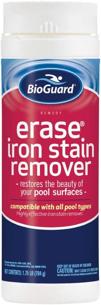 BioGuard Erase Iron Stain Remover, 1.75 lb, Highly Effective Iron Stain Remover, Restore Pool Surfaces, Suitable for All Pool Types - image 1 of 1