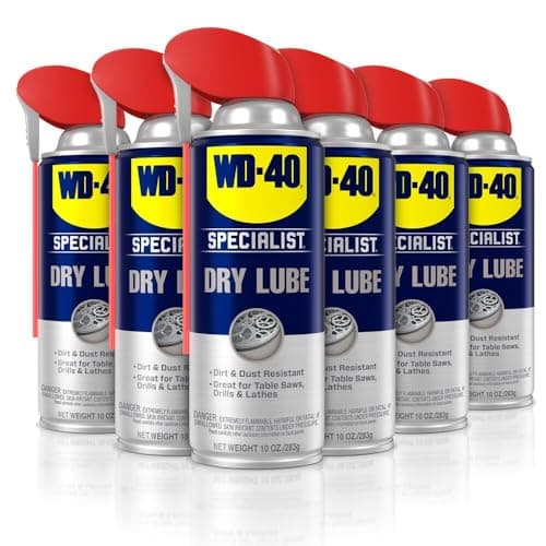 WD-40 Specialist Dry Lube with Smart Straw, Lubricant for Corrosion Protection on Table Saws, Drills and Lathes, Industrial Strength Friction-Reducing Formula, 10 Oz., 6-pack case - image 1 of 1