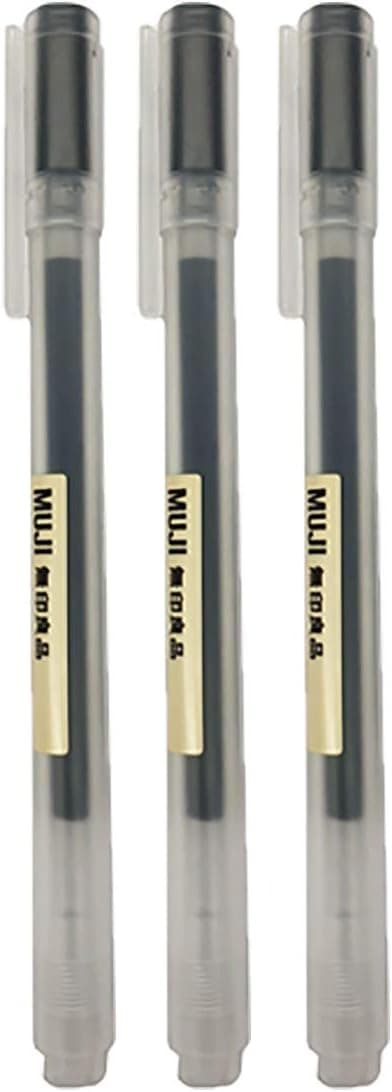Muji Gel Ink Ball Point Pen, Black, 0.5mm, Pack of 3 (Japan Import) - image 1 of 1
