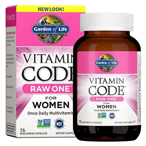 Garden of Life Vitamin Code Raw One for Women, Once Daily Women's Multivitamin - 75 Capsules, One a Day Vitamins Whole Food Iron, Probiotics for Digestive Health, Gluten Free Vegetarian - image 1 of 1