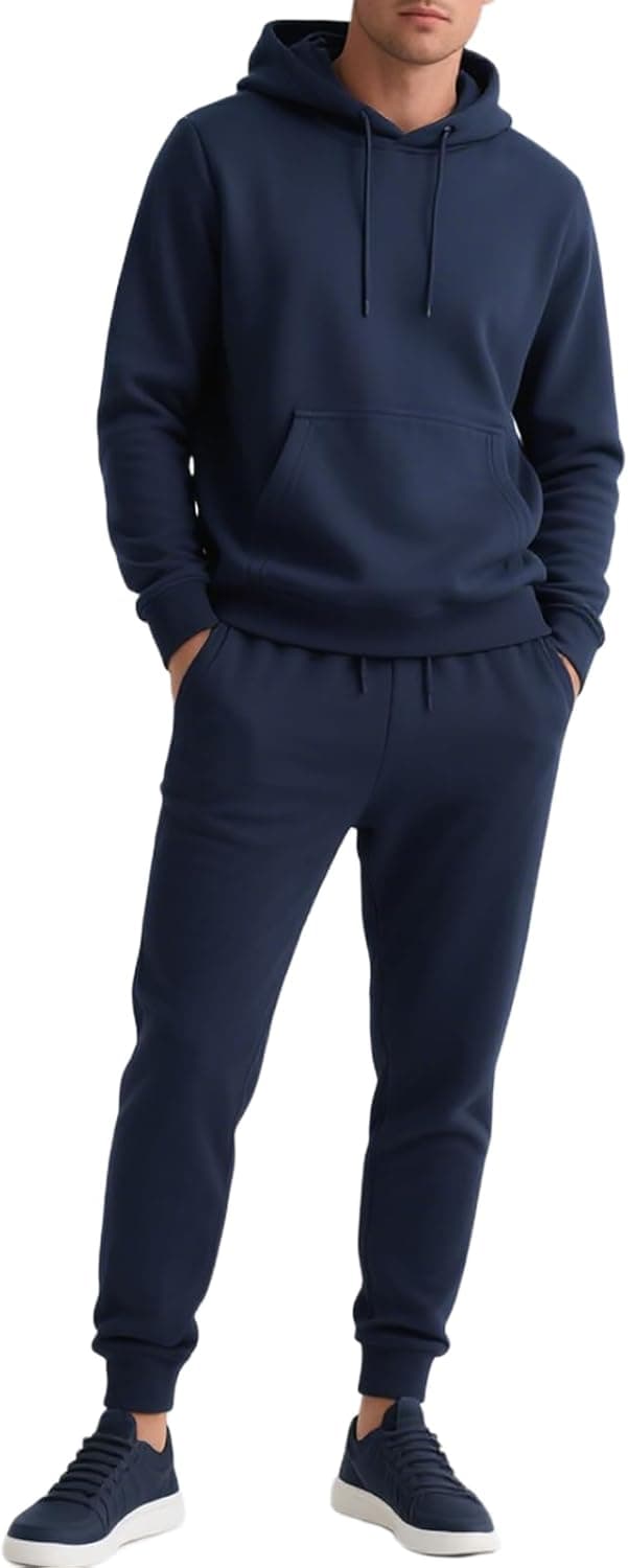 Men's Tracksuits 2 Piece Hoodie and Sweatpants Set Fleece Sweatsuits Casual Athletic Jogging Suit for Men