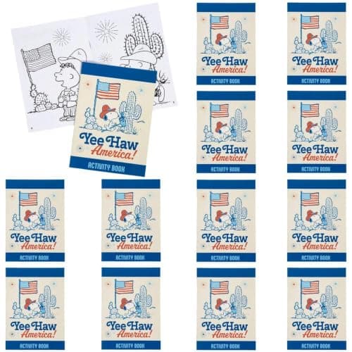 5" x 7" Peanuts Yee Haw America Activity & Coloring Books - 12 Pc. - image 1 of 3