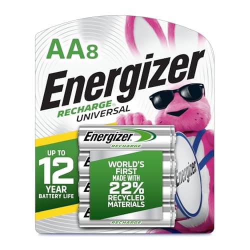Energizer Recharge Universal Rechargeable AA Batteries (8 Pack), Double A Rechargeable Batteries - image 1 of 1