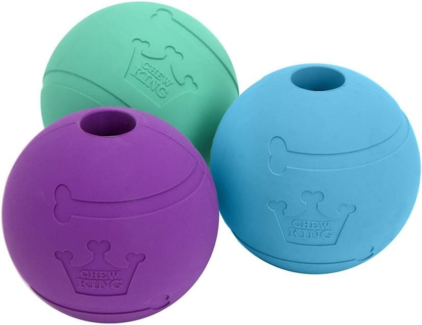 Chew King Fetch Balls Extremely Durable Natural Rubber Toy 3 inch Balls (CM-0263-CS01) , 3 Count ( Pack of 1) - image 1 of 1