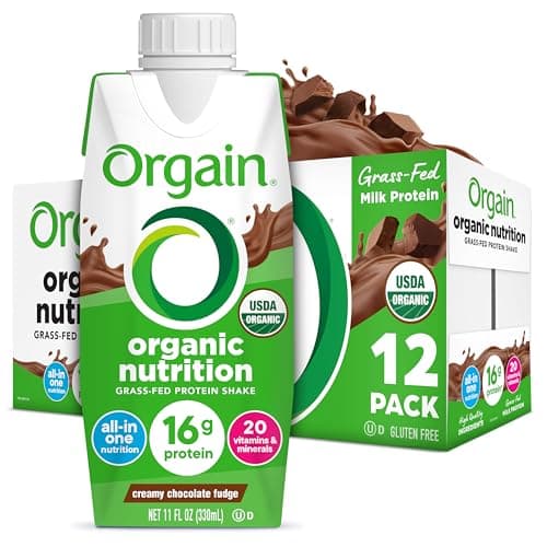 Orgain Organic Nutritional Protein Shake, Creamy Chocolate Fudge - 16g Grass Fed Whey Protein, Meal Replacement, 20 Vitamins & Minerals, Fruits & Vegetables, Gluten Free, Non-GMO, 11 Fl Oz (12 Pack) - image 1 of 1