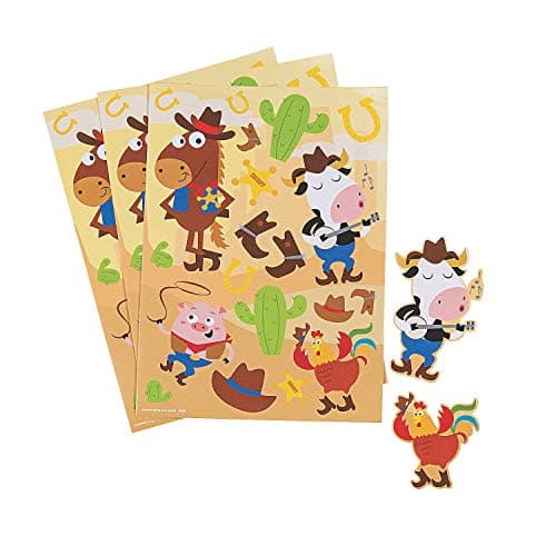 Fun Express Western Animals Sticker Sheets - Stationery - 24 Pieces - image 1 of 1