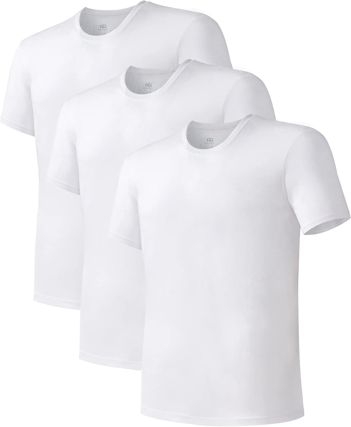 DAVID ARCHY Men's Undershirt Bamboo Rayon Moisture-Wicking Crewneck T-Shirts Stretch Tees for Men, 3 or 5 Pack - image 1 of 1