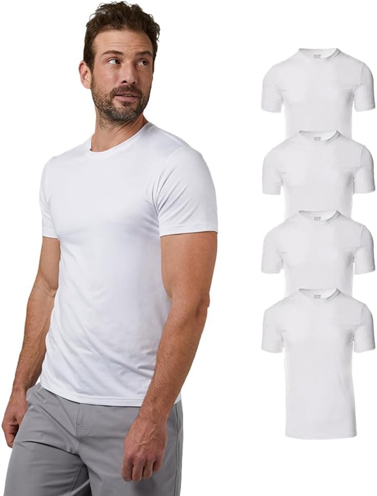 32 Degrees Mens 4 Pack Cool Crewneck T-Shirt | Anti-Odor | Quick Drying | 4-Way Stretch - image 1 of 1