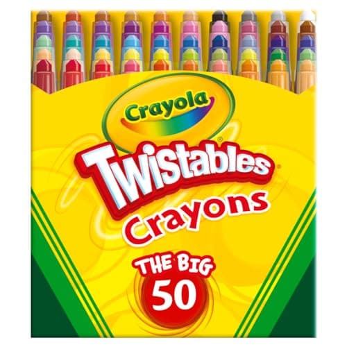 Crayola Mini Twistables Crayons for Kids (50ct), Essential Easter Basket Stuffers, No Peel Crayons for Coloring Books, Gift for Toddlers & Kids, Arts & Crafts Supplies, 3+ - image 1 of 1