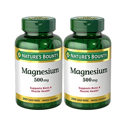 Nature's Bounty Magnesium Supplements 500mg Tablets, 200 Count - image 1 of 7