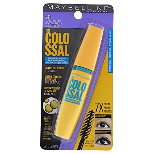 Maybelline Volum' Express The Colossal Waterproof Mascara, Volumizing, Thickening, Clump-Free Make Up Formula, Classic Black, 1 Count - image 1 of 1