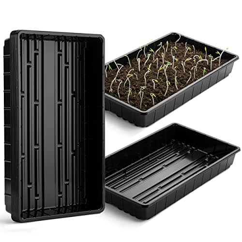 Mr. Pen- Plastic Growing Trays, 5Pack, Black, 17x10, Plant Tray, Seed Tray, Seedling Tray, Propagation Tray, Plant Trays for Seedlings, Planting Trays, Microgreens Growing Trays, Seedling Starter Tray - image 1 of 1