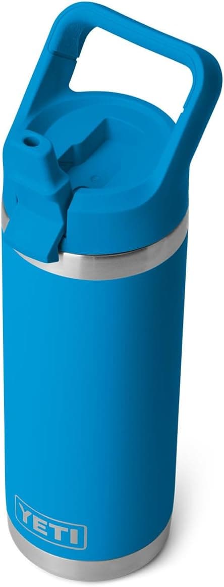 YETI Rambler 18 oz Bottle, Vacuum Insulated, Stainless Steel with Color Matching Straw Cap, Big Wave Blue - image 1 of 1