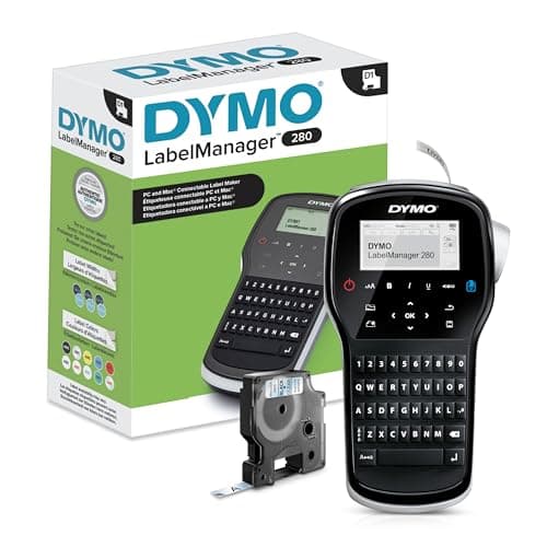DYMO Label Maker LabelManager 280 Rechargeable Portable Label Maker Easy-to-Use One-Touch Smart Keys QWERTY Keyboard PC and Mac Connectivity For Home & Office Organization - image 1 of 1