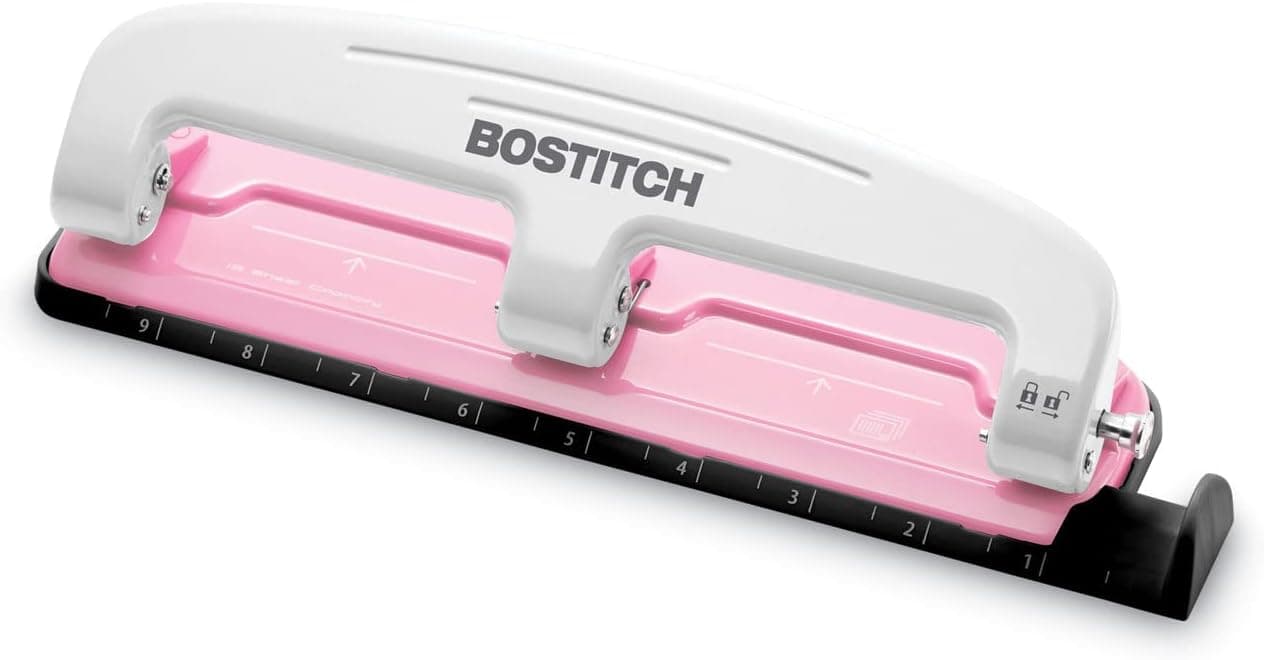 PaperPro inCOURAGE 12 Reduced Effort 3-Hole Punch, 12 Sheets, Pink (2188) - image 1 of 1