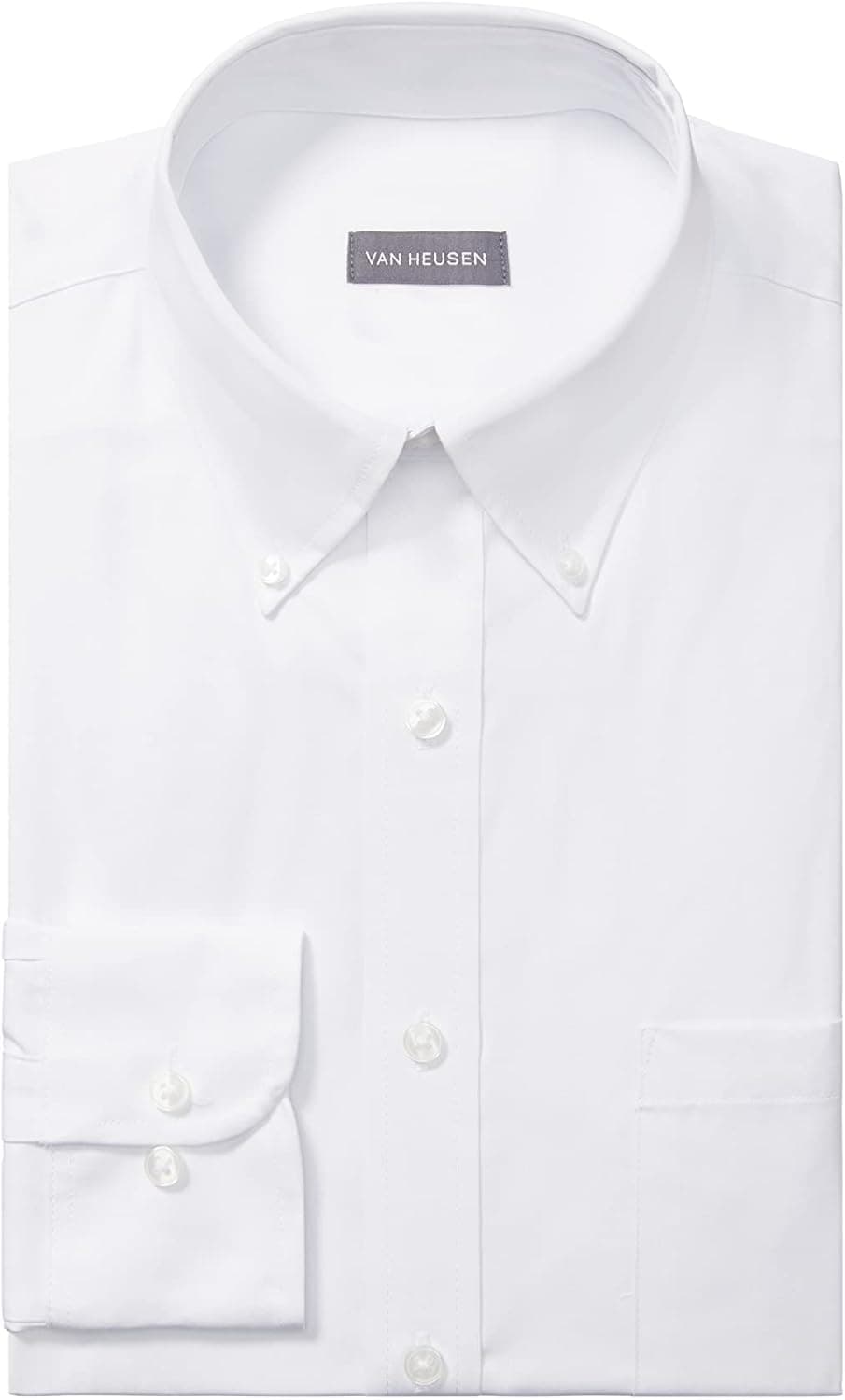 Van Heusen Men's Dress Shirt Regular Fit Pinpoint Solid - image 1 of 1