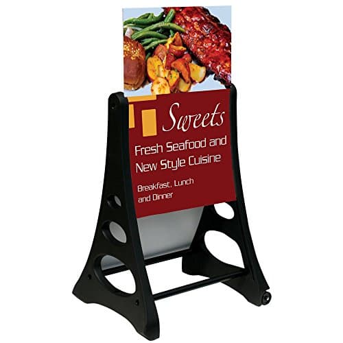 Aarco RAF-6 Roll A-Frame Double Sided Sidewalk Sign with Poster Holder, Holds any 36"H x 24"W Graphic Media Up to 3/16" Thick, Display Your Own Sign and Graphics, Quick Load Panel Slots - image 1 of 1