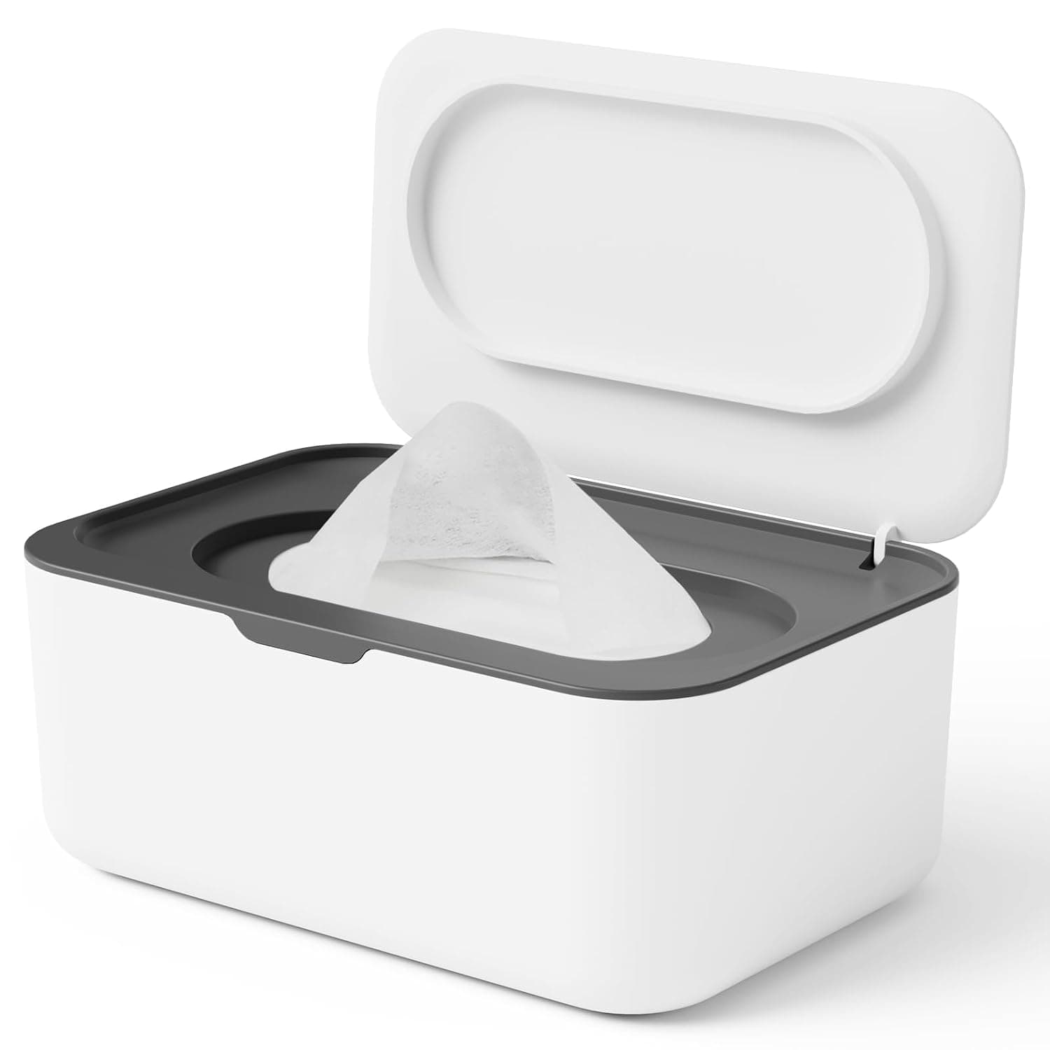 Wipes Dispenser, Wipe Holder for Baby & Adult, Seposeve Refillable Wipe Container, Keeps Wipes Clean. Non-Slip, Easy Pull Wipes Pouch Case, (Grey) - image 1 of 1