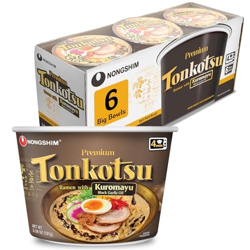 Nongshim Tonkotsu Ramen with Kuromayu Noodle Big Bowl, 3.56 Ounce (Pack Of 6) - image 1 of 11