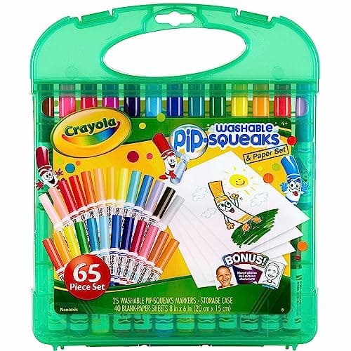 Crayola Pip-Squeaks Washable Marker Set (65ct), Essential Easter Basket Stuffers, Coloring Set, Drawing Art Supplies for Kids, Spring Craft Kit, Travel Activity, Gifts for Kids - image 1 of 1
