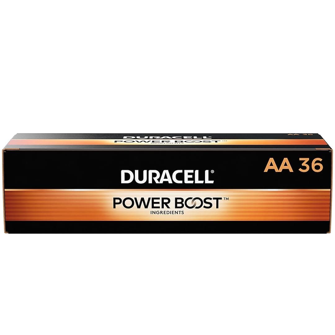 Duracell MN15P36 Standard Battery, AA, Alkaline, PK36 Lighting, 36 Count (Pack of 1), Black - image 1 of 1
