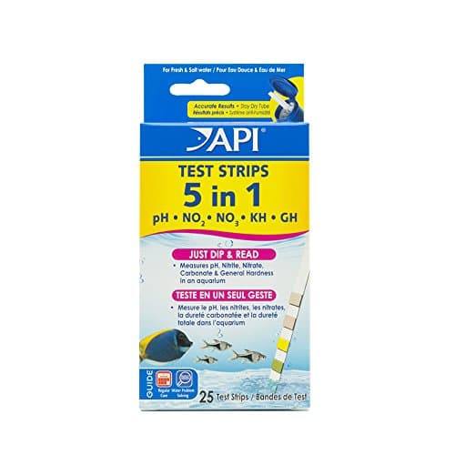 API 5-in-1 Test Strips Freshwater and Saltwater Aquarium Test Strips 25-Count Box - image 1 of 1
