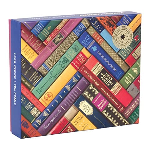 Galison Phat Dog Vintage Library 1000 Piece Jigsaw Puzzle for Adults and Families, Foil Stamped Challenging Puzzle Adds A Vibrant Pop of Color (735353263) - image 1 of 1