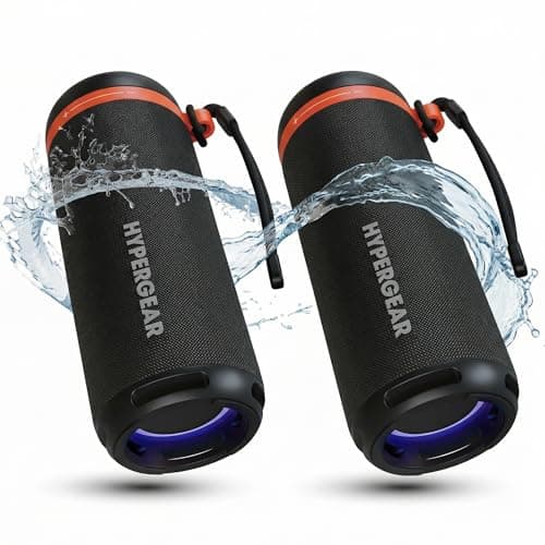 HyperGear SoundTower Bluetooth Portable Speakers, Bluetooth Wireless Pairing for Shower Speaker, Beach Audio Blue Tooth Speakers Outdoor, Loud Boosted Bass HD Sound BT5.4-2 Pack - image 1 of 7