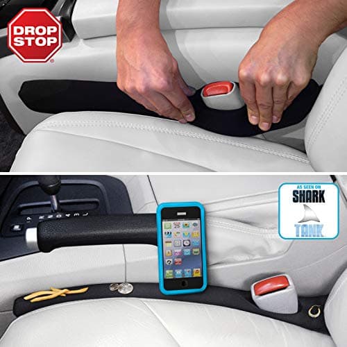 Drop Stop - The Original Patented Car Seat Gap Filler (AS SEEN ON Shark Tank) - Set of 2 and Slide Free Pad and Light - image 1 of 1