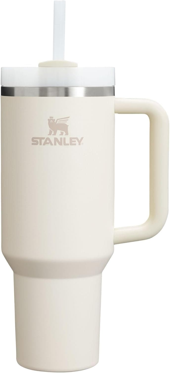 STANLEY Quencher H2.0 Tumbler with Handle and Straw 40 oz | Flowstate 3-Position Lid | Cup Holder Compatible for Travel | Insulated Stainless Steel Cup | BPA-Free | Cream 2.0 - image 1 of 1