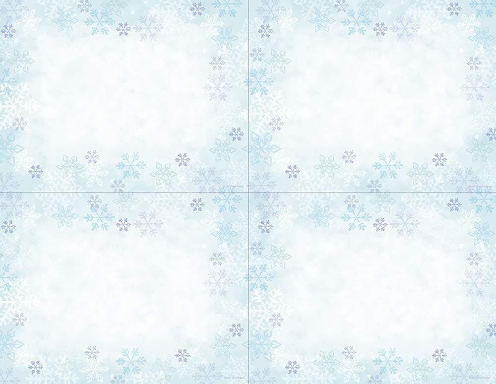 Great Papers! Blue Flakes 4-Up Postcard, 10 sheets/40 postcards, 5.5" x 4.125" (2011615) - image 1 of 1