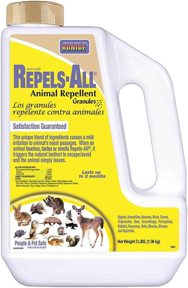 Bonide Repels-All Animal Repellent Granules, 3 lbs. Ready-to-Use Deer & Rabbit Repellent, Deter Pests from Lawn & Garden - image 1 of 1