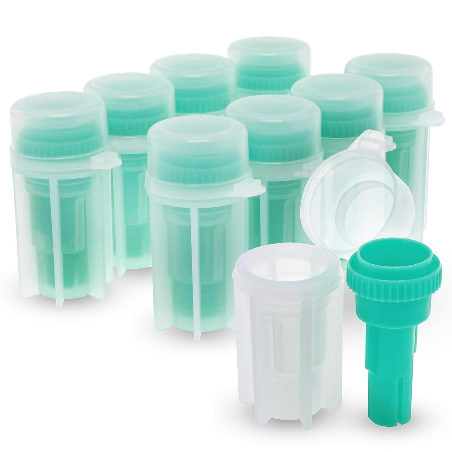 Fecal Float Test Kit - White & Green, 50 Pack - Pet Fecal Test Kit & Sample Containers for Dogs - Dog Poop Sample Cups for Veterinary Testing - image 1 of 1