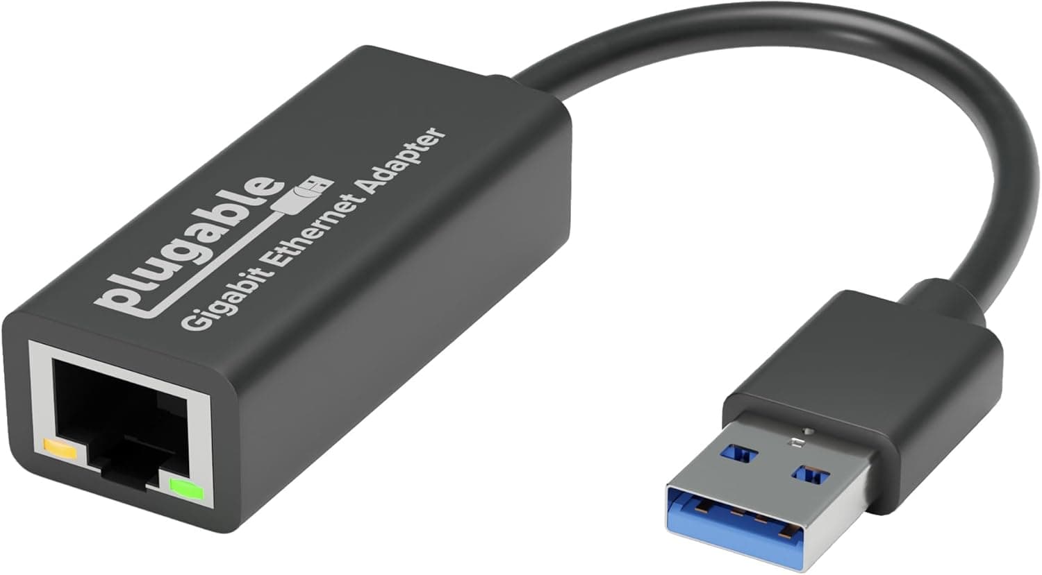 Plugable USB to Ethernet Adapter, USB 3.0 to Gigabit Ethernet, Compatible with Windows 11, 10, 8.1, 7, XP, macOS, Linux, Chrome OS - image 1 of 1