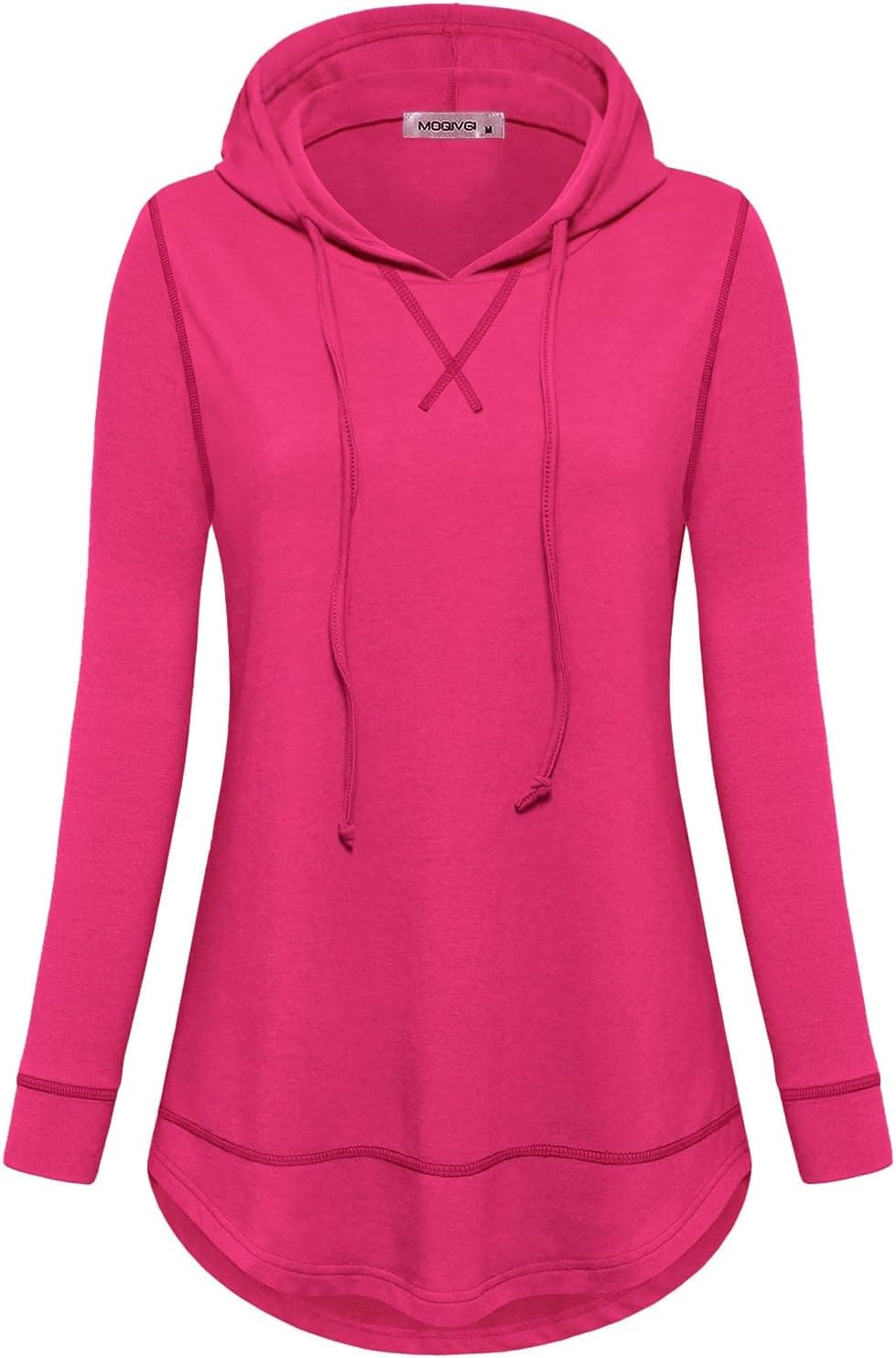 MOQIVGI Womens Long Sleeve Lightweight Activewear Casual Running Yoga Workout Hooded Tops