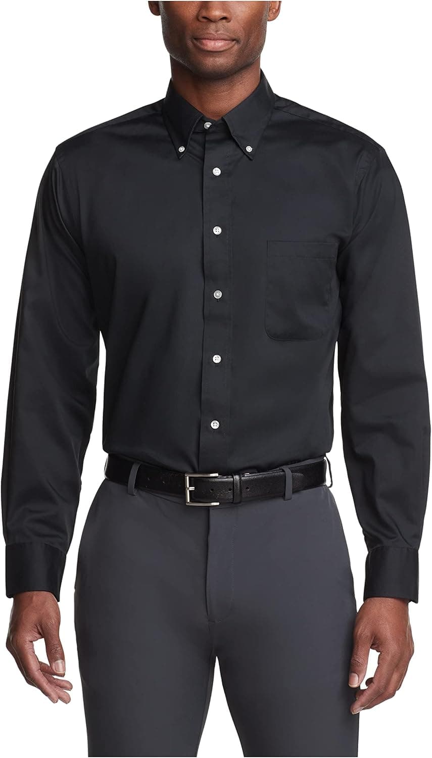 Van Heusen Men's Regular Fit Twill Solid Button Down Collar Dress Shirt - Amazon Exclusive - image 1 of 1