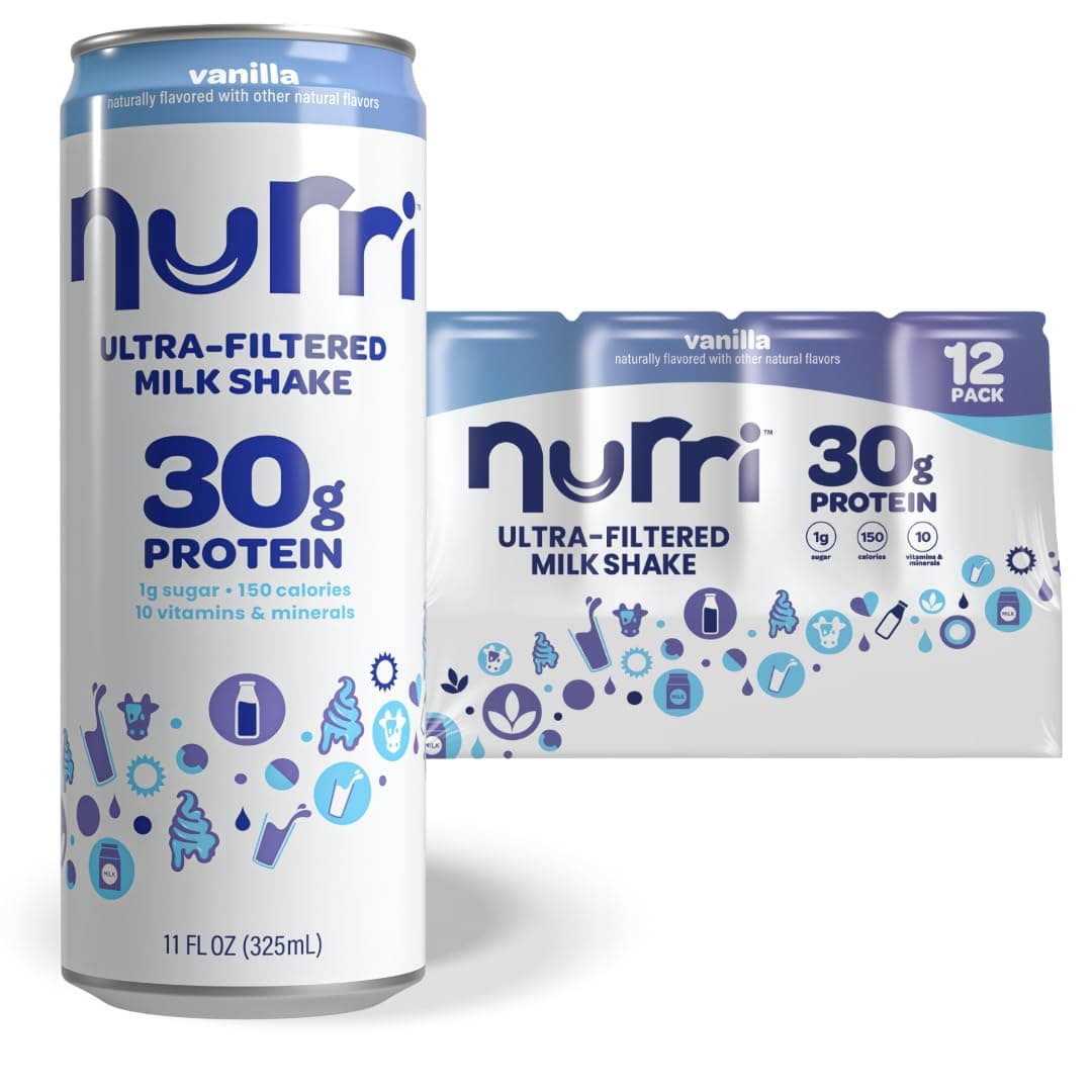 Nurri - 30g Protein Ultra Filtered Milk Shake – Vanilla - Lactose Free, Low Sugar, 150 Calories, 10 Vitamins and Minerals - 11 fl oz, 12 Cans - image 1 of 1