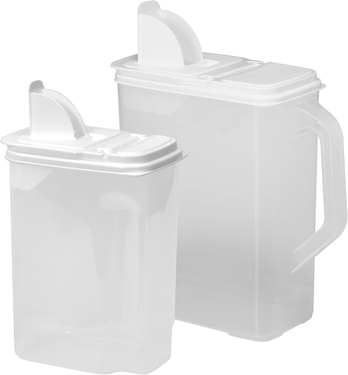 Buddeez Pet Food Storage Containers - 2 Count Bird Seed Dispenser with Pour Tight Lids and Easy Pour Spouts, 8 Qt and 3.5 Qt, Bird Seed Storage for Small and Large Feed, BPA Free - image 1 of 1