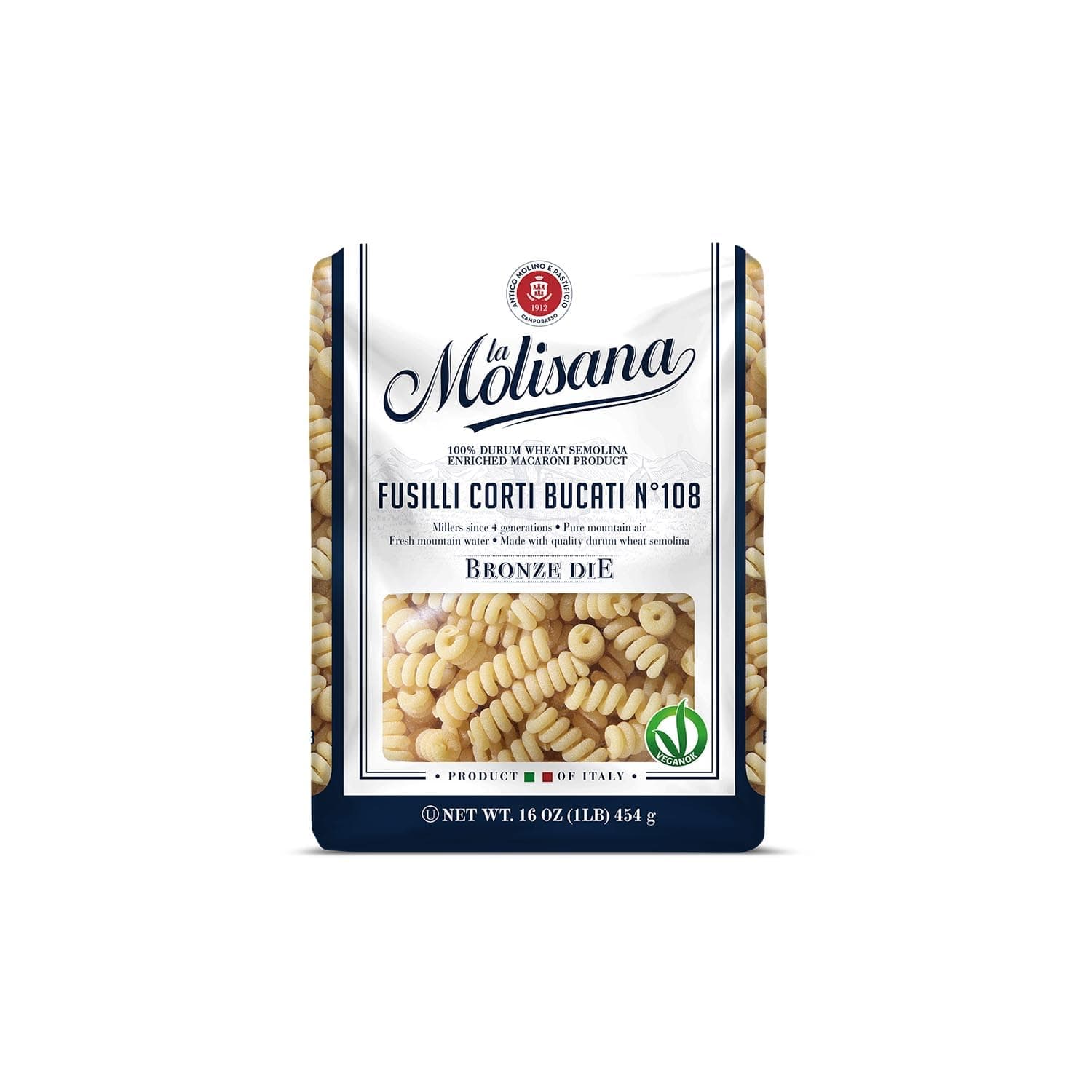 La Molisana Pasta Fusilli Bucati Cort, 1 Pound (Pack of 1) - image 1 of 1