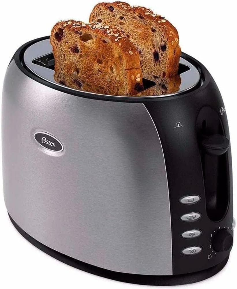 Oster 2-Slice Toaster with Extra Wide Slots, Bagel Toaster for All Bread Types, Brushed Stainless Steel - image 1 of 1